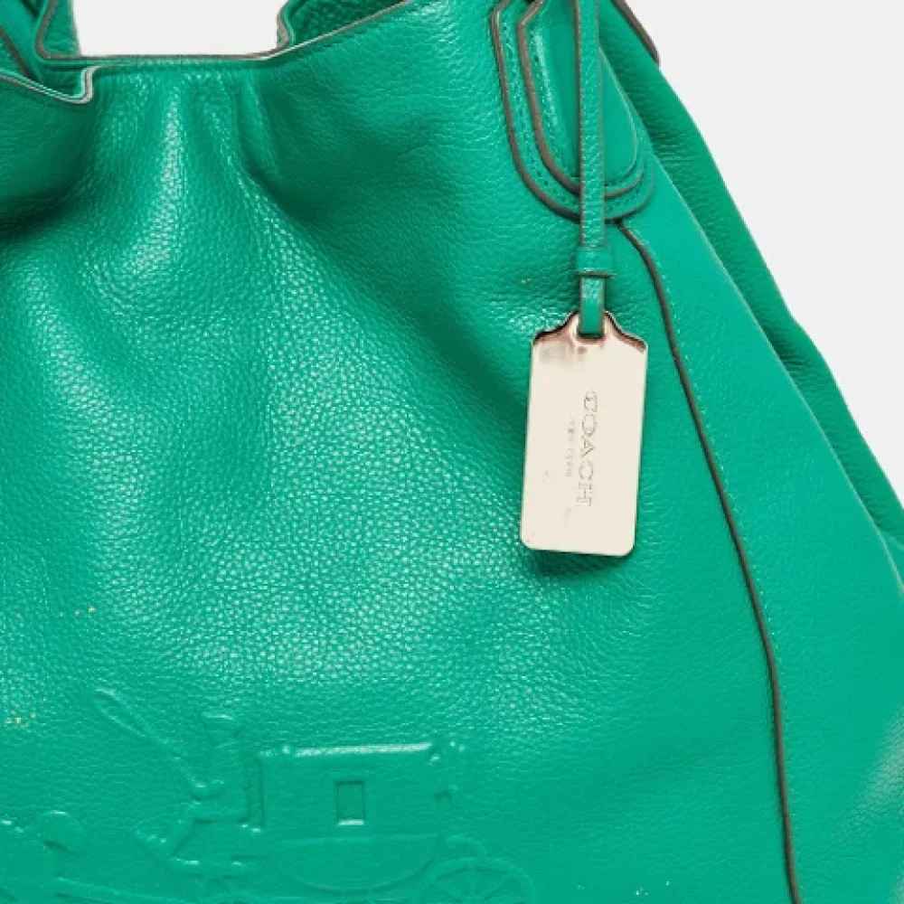 Coach Pre-owned Leather shoulder-bags Green Dames