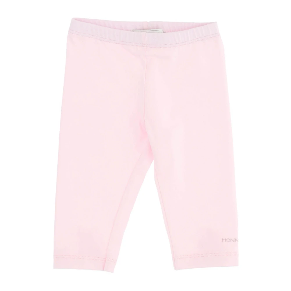 Monnalisa Boys Pink Jersey Cotton Stretch Leggings - Leggings - 12 M - Kids