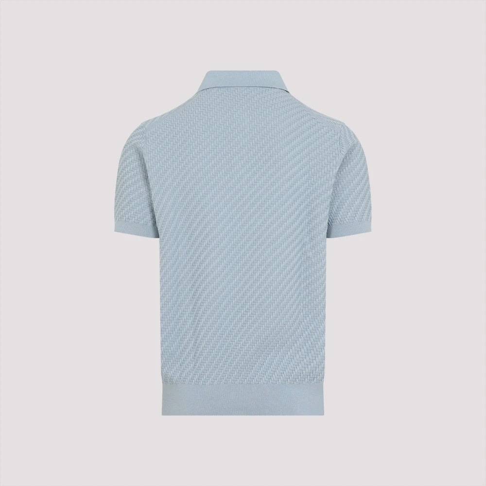 Brioni Lichtblauwe Polo Blue Heren