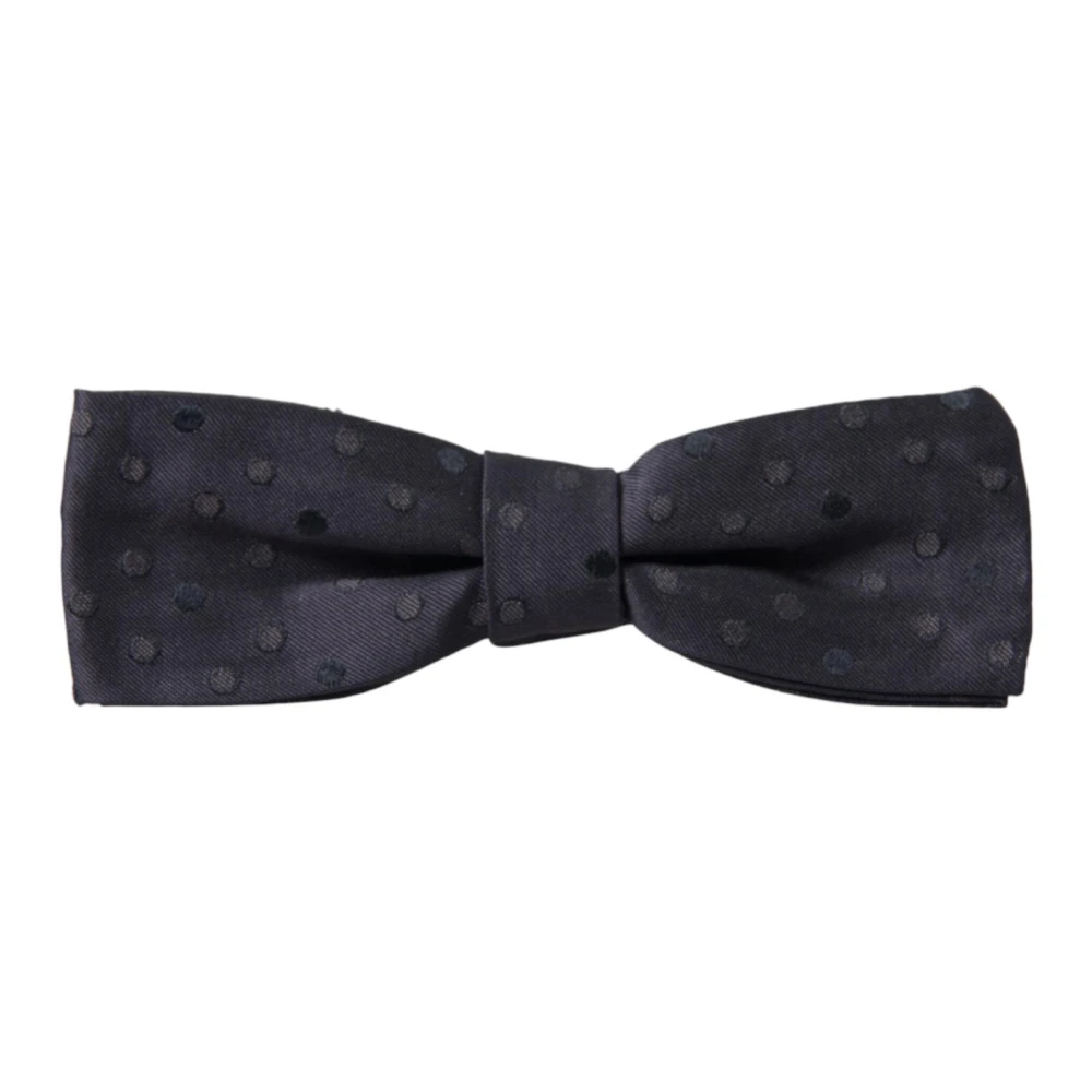 Dolce & Gabbana Blauwe Polka Dot Zijden Strikdas Multicolor Heren