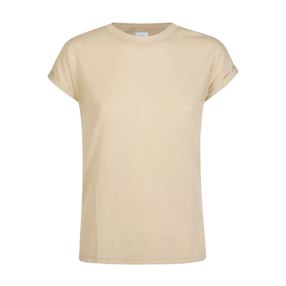 Eleventy Vrouw Beige Tops Dames, S, T-Shirt Girocollo