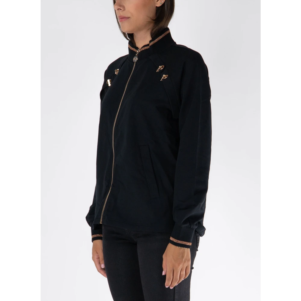 Liu Jo Volledige Rits Hoodie Black Dames