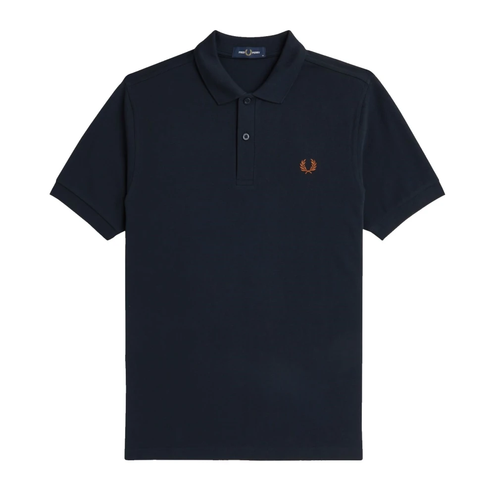 Fred Perry Slim Fit Plain Polo Navy Blue, Herr