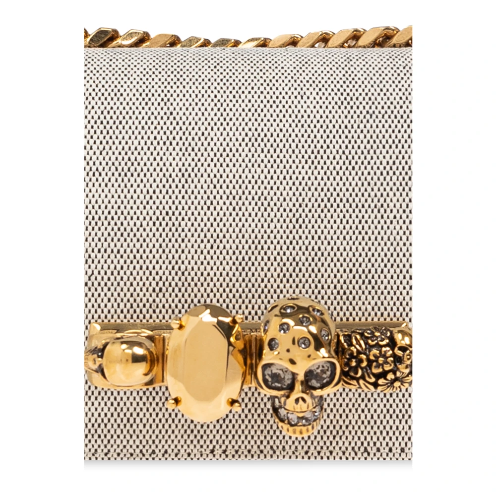 alexander mcqueen De Juweel Mini Schoudertas Beige Dames