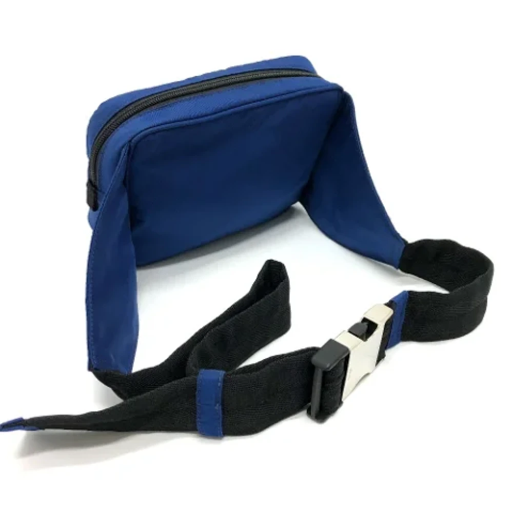 Prada Vintage Pre-owned Fabric prada-bags Blue Heren