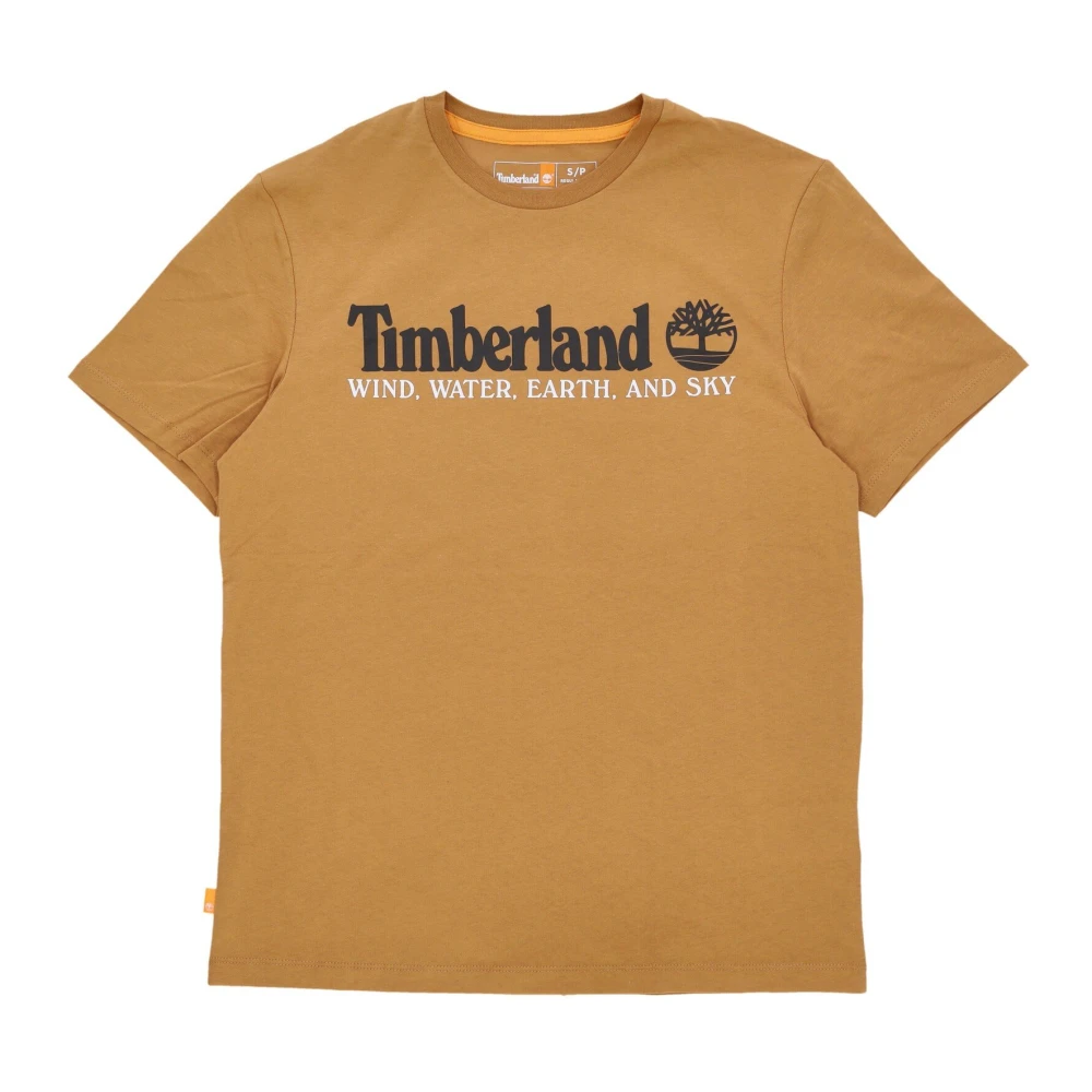 Timberland Front Tee Wheat Boot T-Shirt Brown Heren