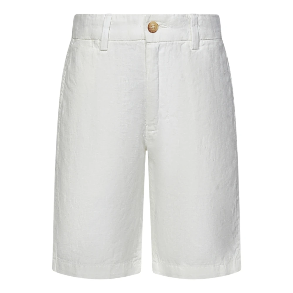 Polo Ralph Lauren Vita Shorts med Broderad Logotyp White, Pojke