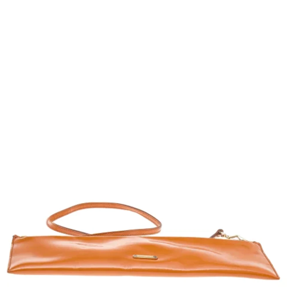 Burberry Vintage Pre-owned Leather clutches Orange Dames