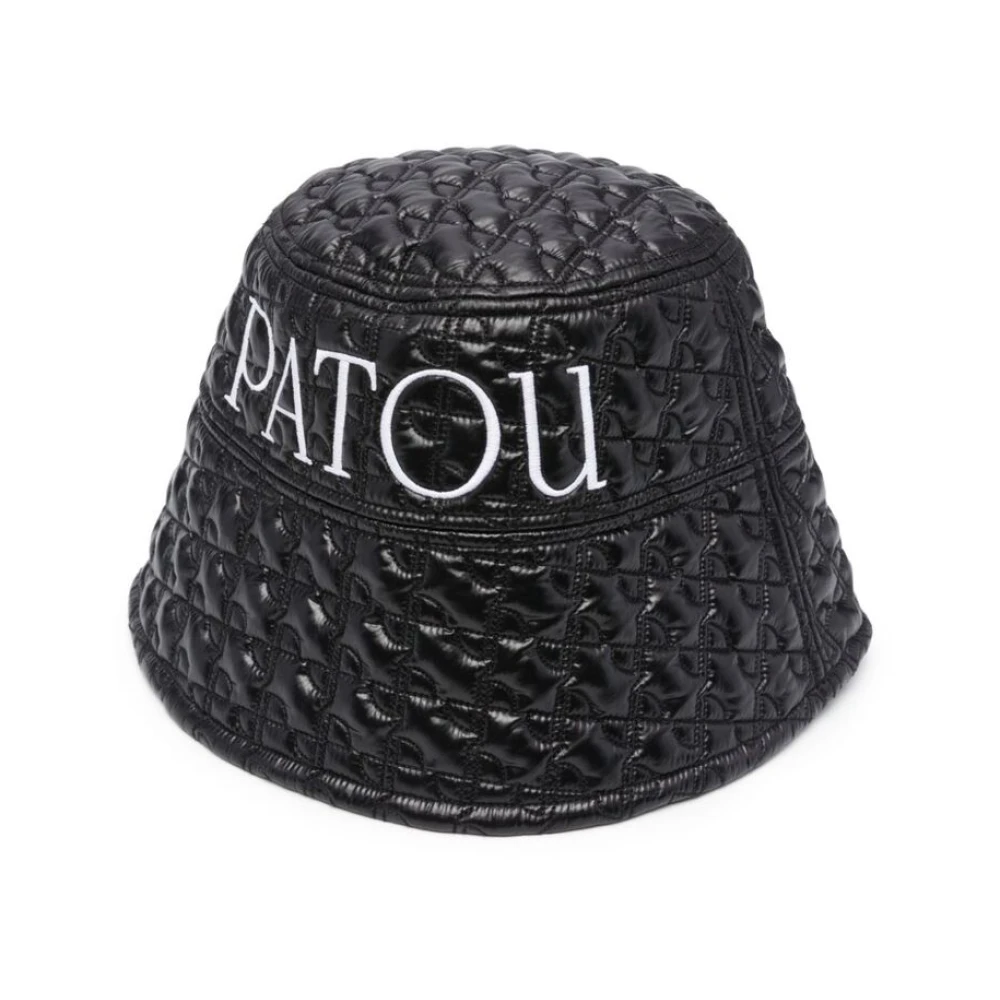 Patou Geborduurd Logo Bucket Hat Black Dames