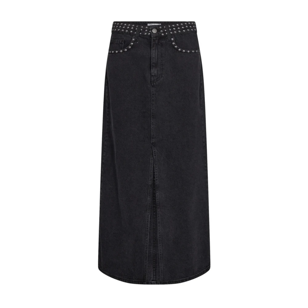 Co'Couture Stone Washed Denim Rok Black Dames