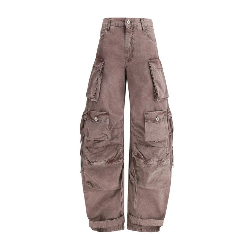 The Attico Cargo Jeans met Oversize Pasvorm Purple Dames