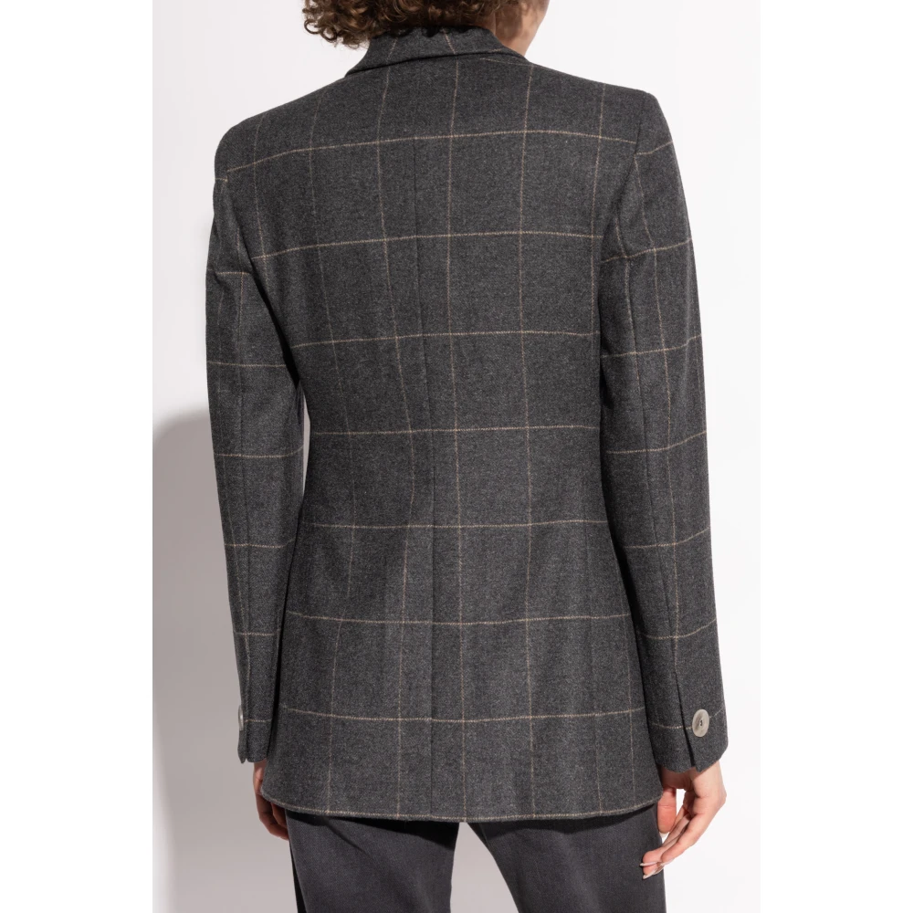 Emporio Armani Blazer met ruitpatroon Gray Dames