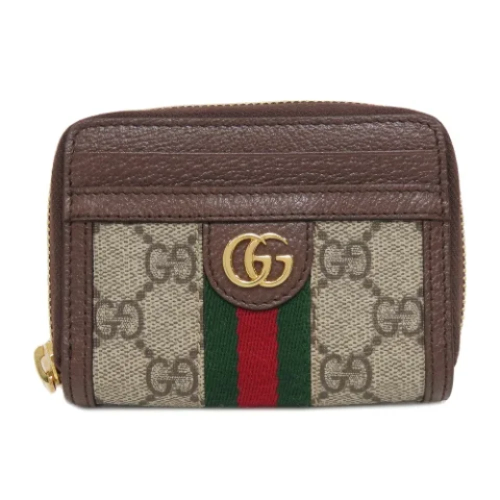 Gucci Vintage Pre-owned Plastic wallets Brown Dames