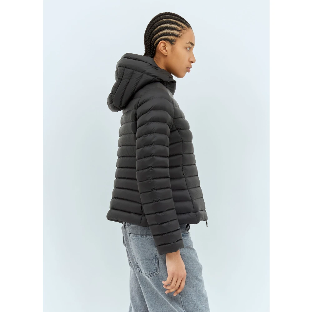 Moncler Gewatteerde Hooded Donsjas Black Dames