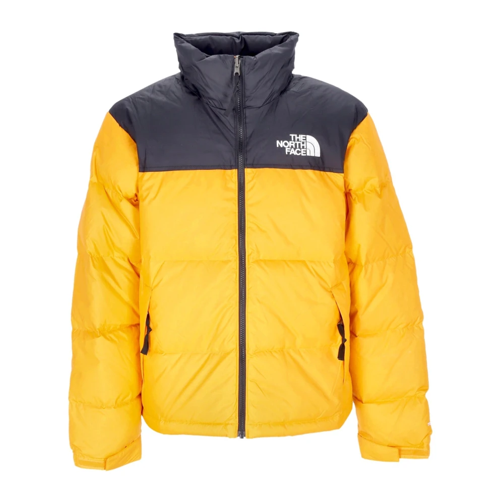 The North Face Retro Nuptse Cone Orange Dunjacka Yellow, Herr