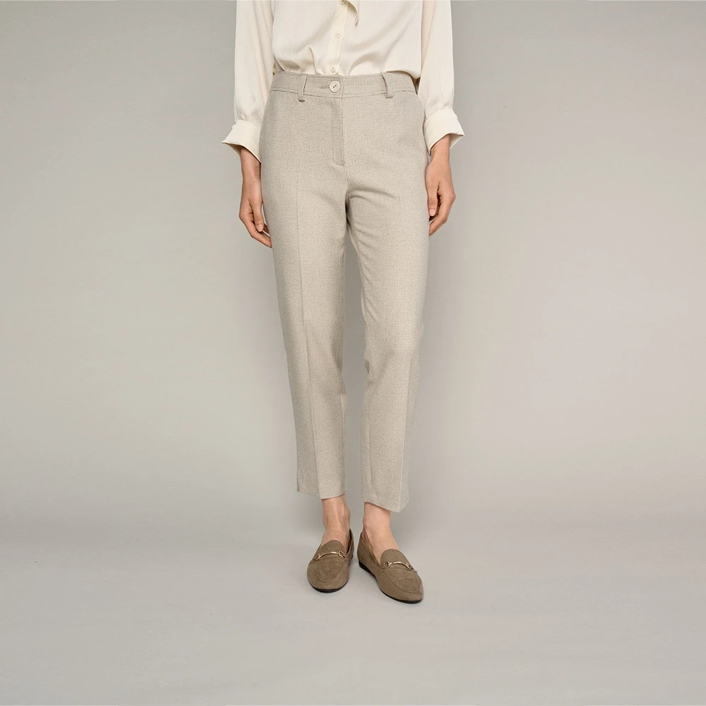 Marie Méro Beige 7 8 Broek met Zakken Beige Dames