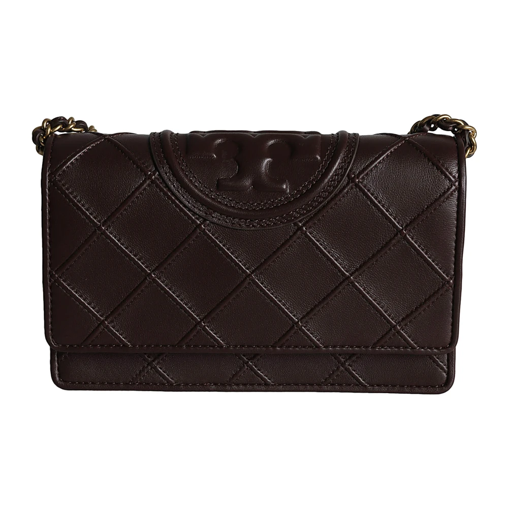 TORY BURCH Stijlvolle Albarossa Leren Handtas Brown Dames