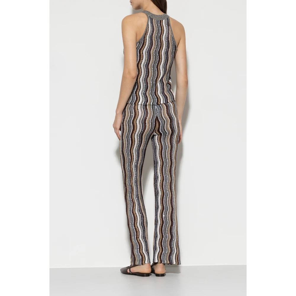 LUISA CERANO Fancy-Stripe Gebreide Broek Multicolor Dames