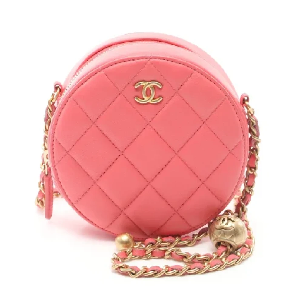 Chanel Vintage Pre-owned Leather chanel-bags Pink Dames