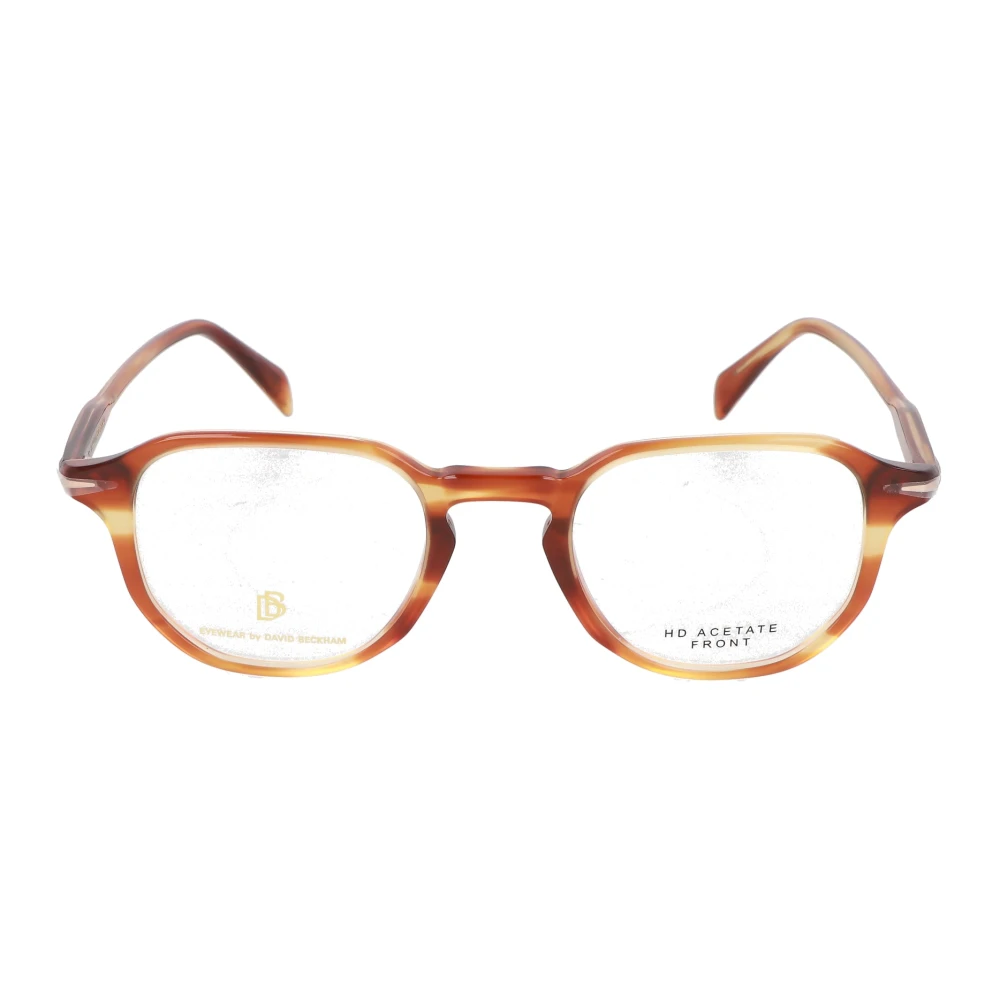 Eyewear by David Beckham Retro Ronde Montuur Brillencollectie Brown Unisex