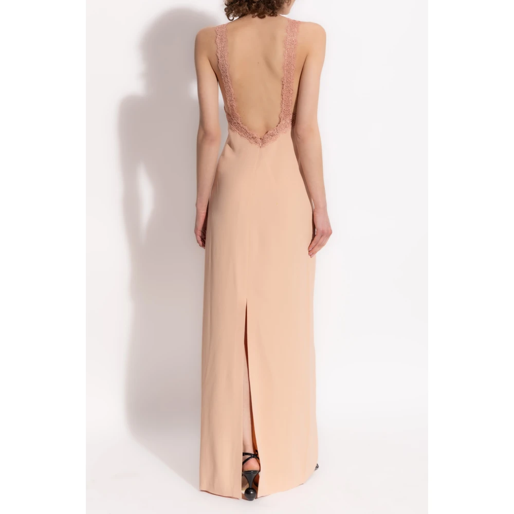 Blumarine Jurk met kanten afwerking Pink Dames