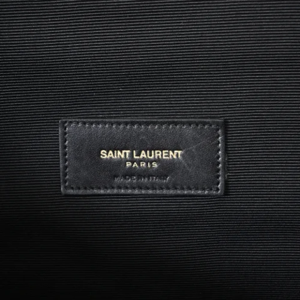 Yves Saint Laurent Vintage Pre-owned Canvas backpacks Black Dames