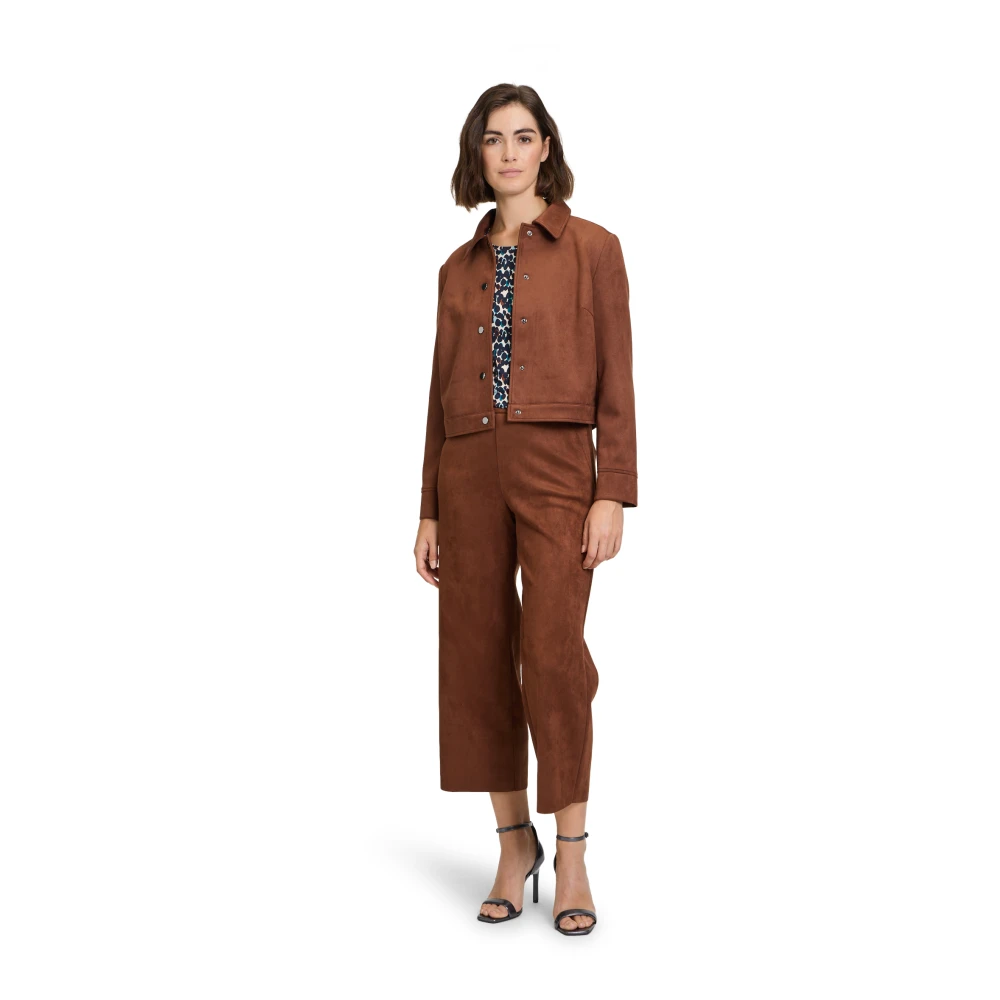 Betty Barclay Fringe Casual Blazer Brown Dames