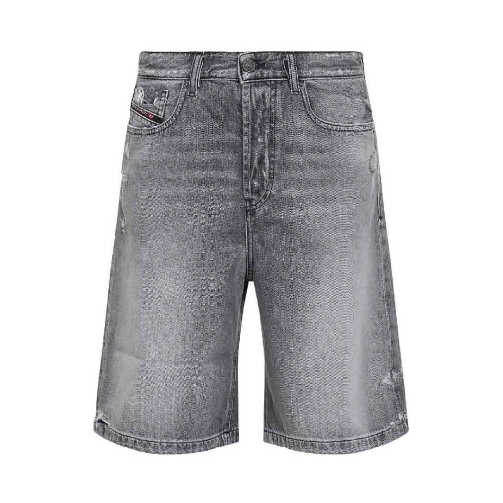Diesel Women's Gray Denim Shorts, W24, De-Sire Short