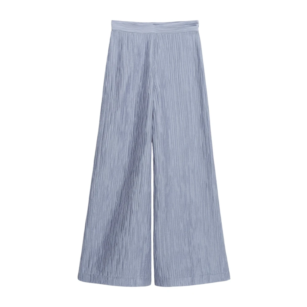 IVY OAK Geplooide Palazzo Broek Blauwe Rook Blue Dames
