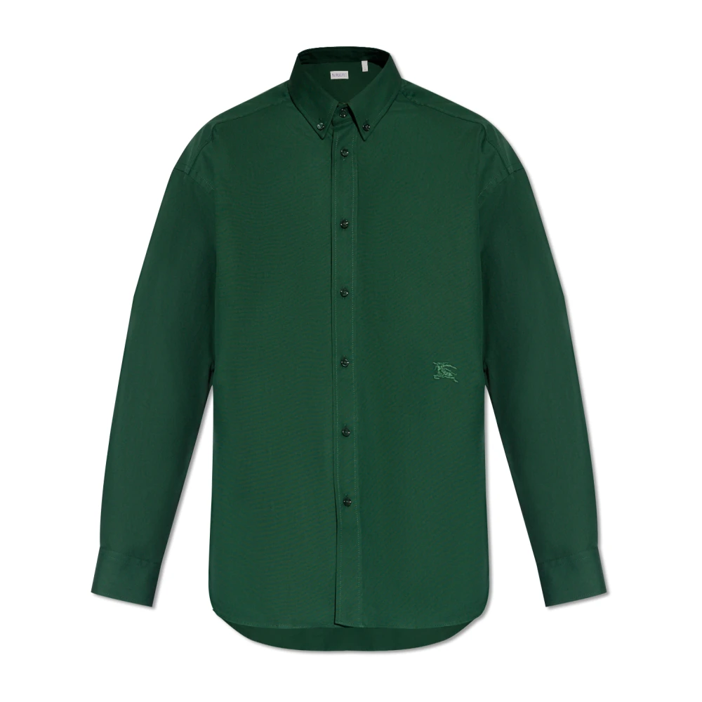Burberry Geborduurd overhemd Green Heren