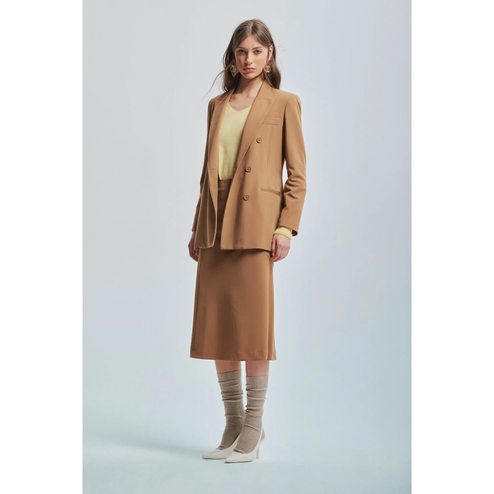 Kocca Angora Wol V-Hals Trui Yellow Dames