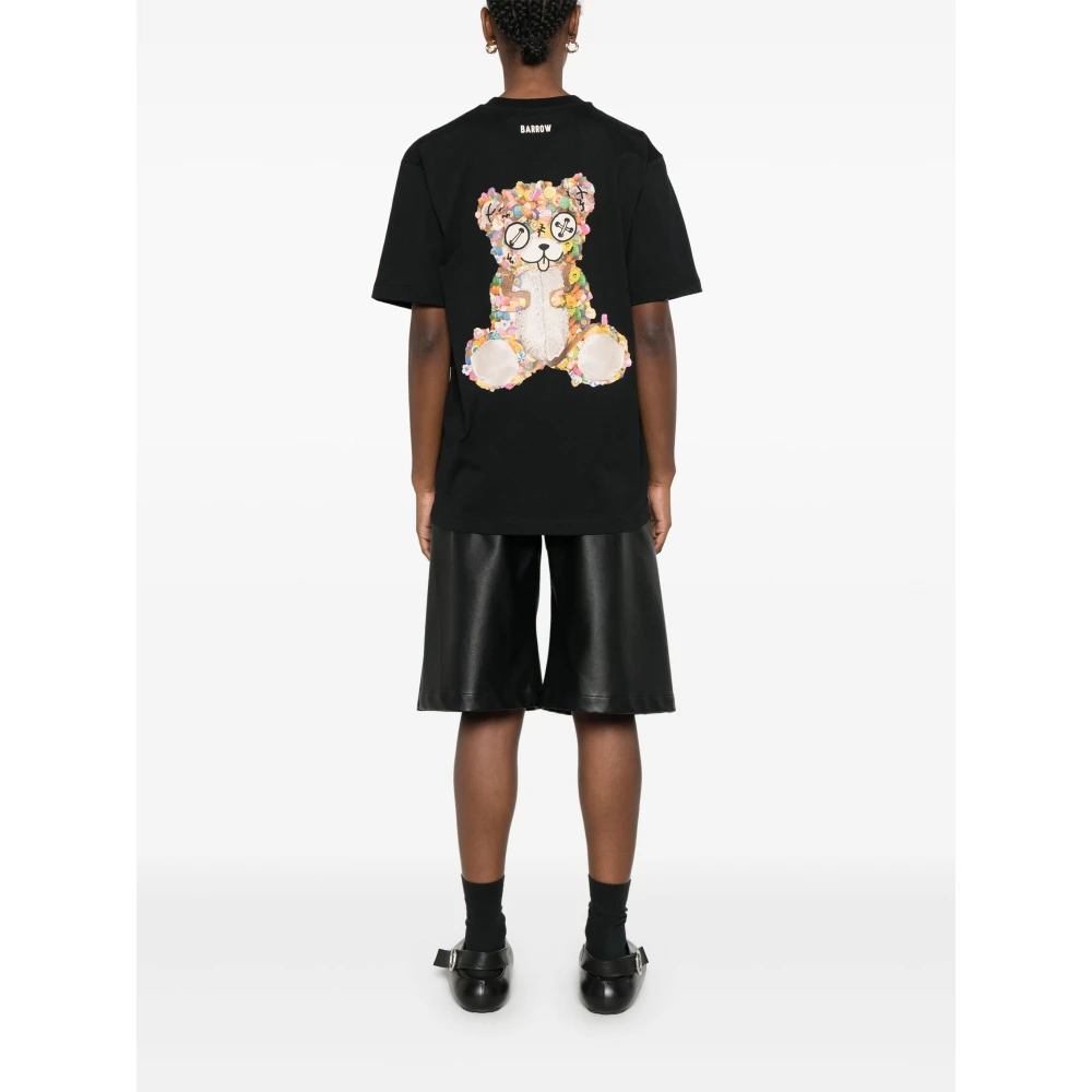 Barrow Zwart jersey T-shirt met logo-opdruk Black Heren