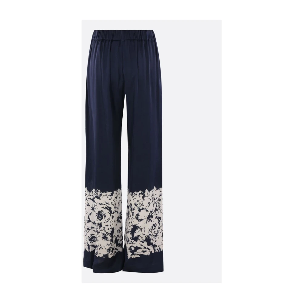 Raquel Diniz Bloemen Wijde Pijp Broek Blue Dames