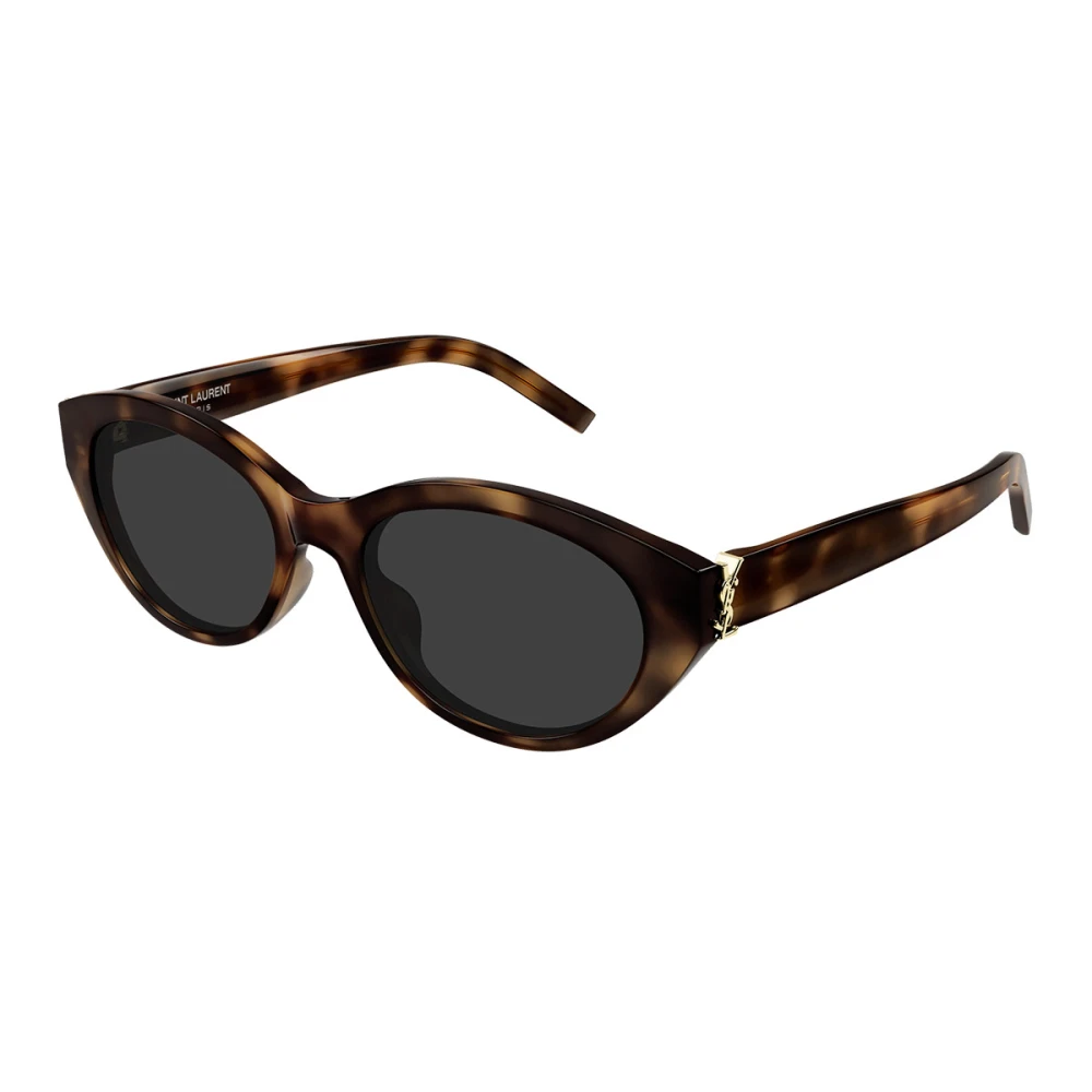 Saint Laurent Women's Brown Oval Trendy Sunglasses With Ysl Monogram - Sunglasses - 54 Mm- Accessories