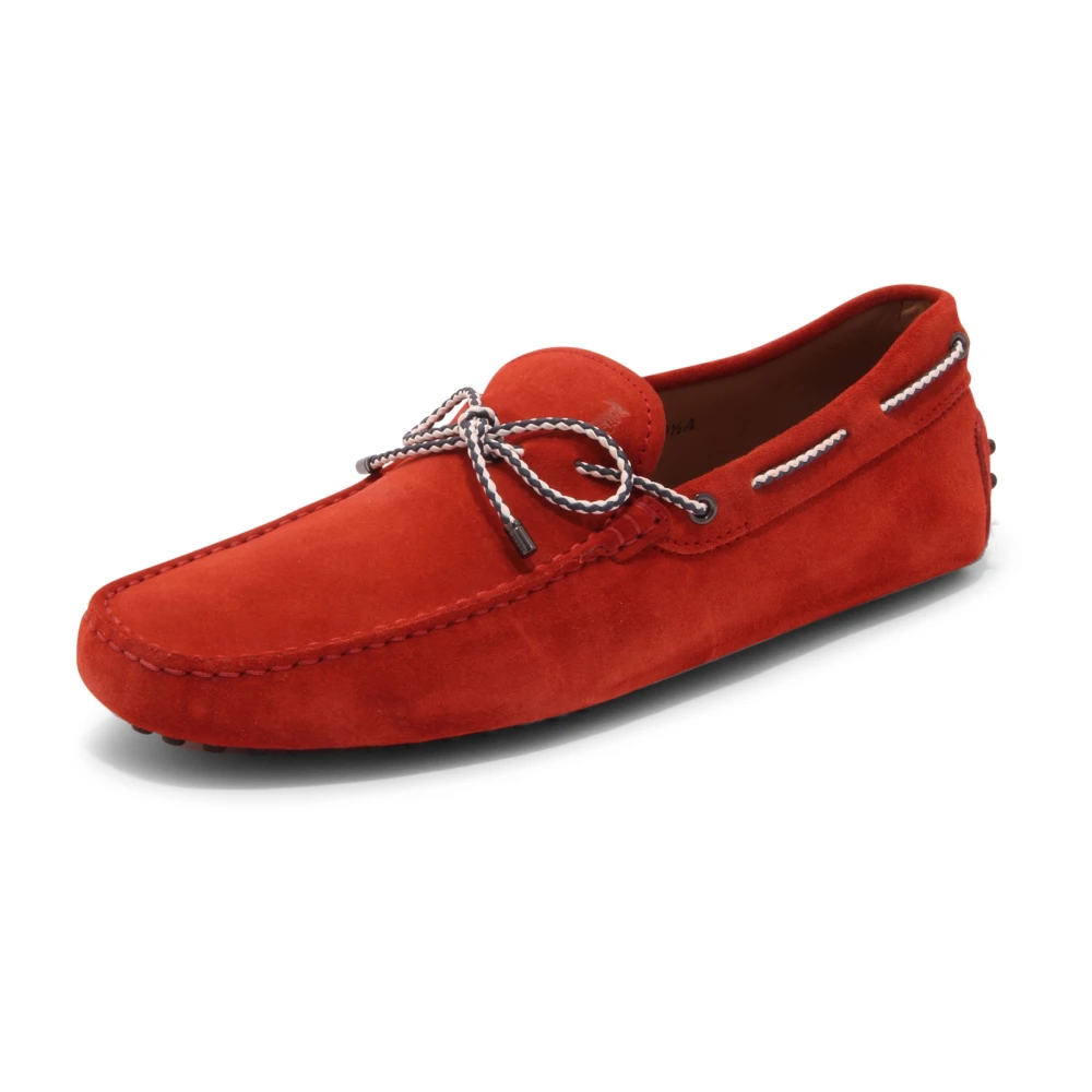 Tod's Men's Red Boat Shoes, 4 1/2 Uk, Laccetto My Colors New Gommini 122