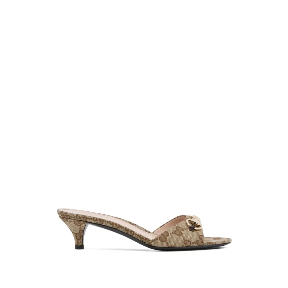 Gucci Women's Beige Heeled Mules, 5 1/2 Uk, Heeled Mules