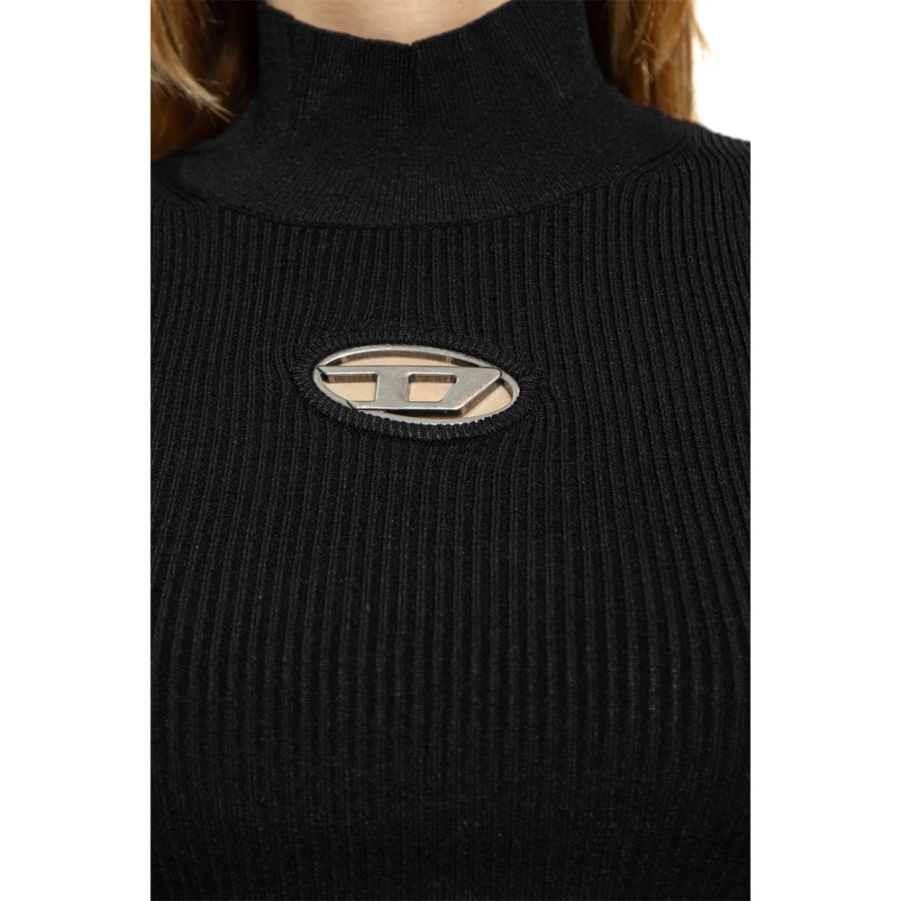 Diesel Zwarte Topkleding voor Vrouwen Ss24 Black Dames