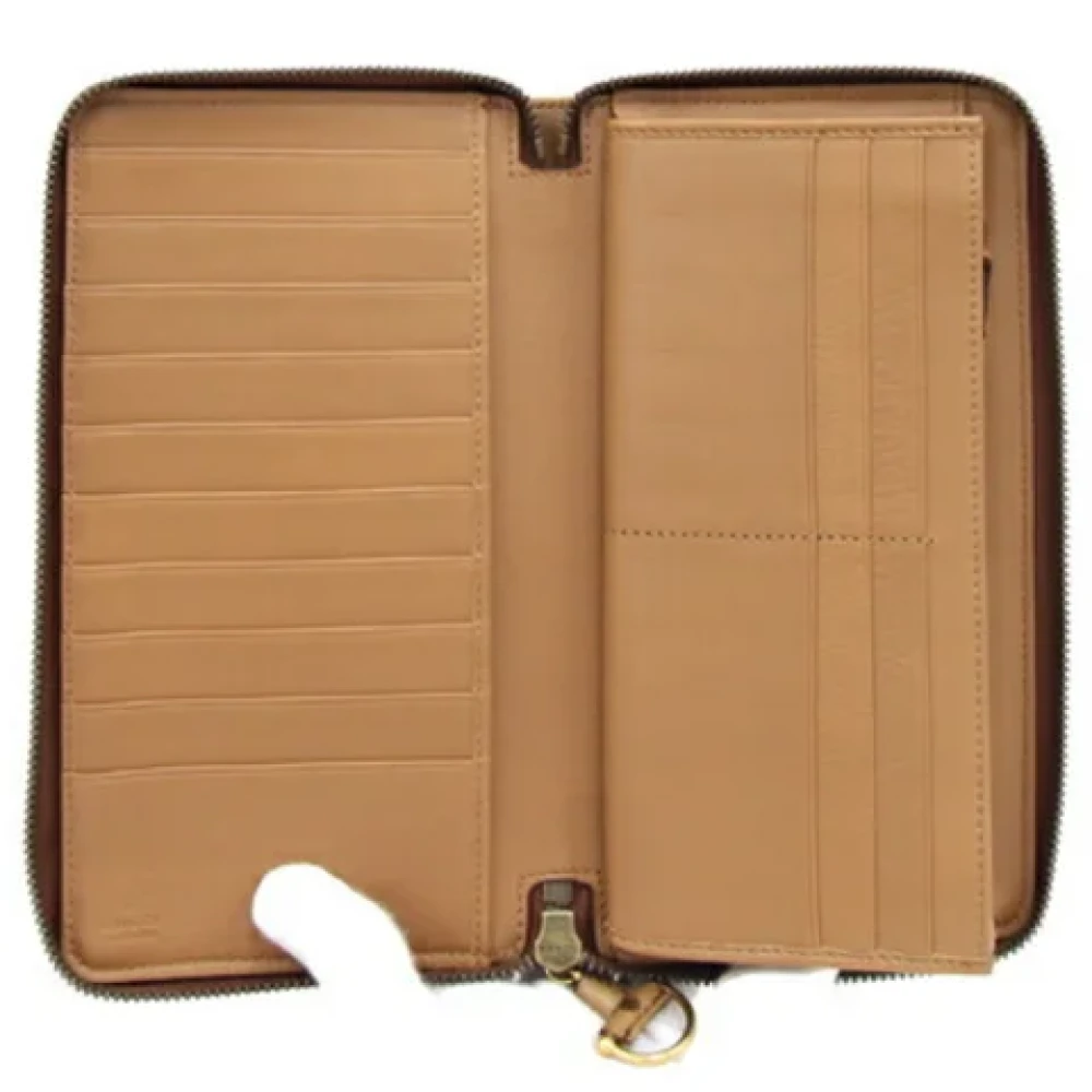 Gucci Vintage Pre-owned Leather wallets Brown Dames