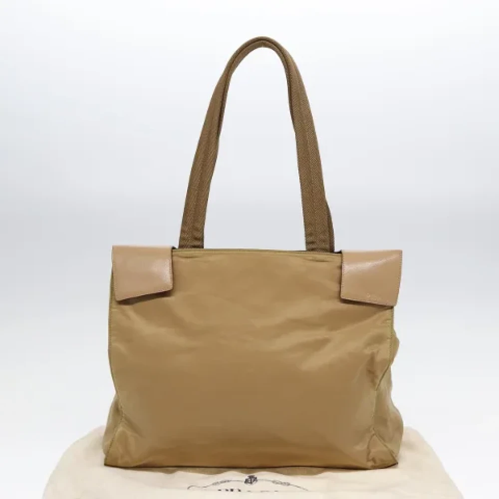 Prada Vintage Pre-owned Nylon totes Beige Dames