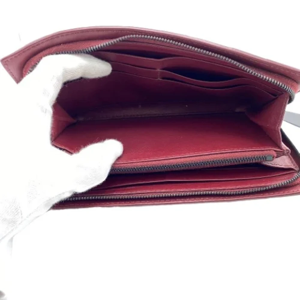 Bottega Veneta Vintage Pre-owned Leather wallets Red Dames