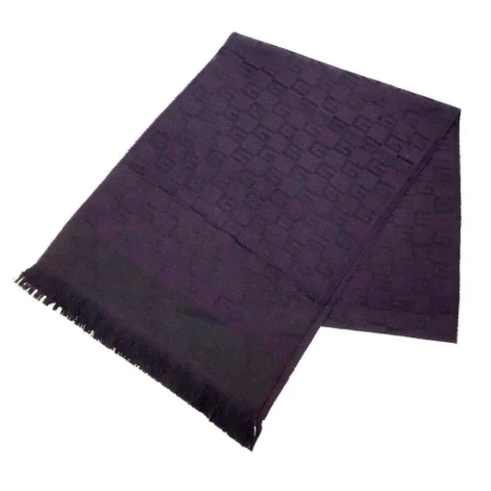 Gucci Vintage Pre-owned Silk scarves Purple Dames