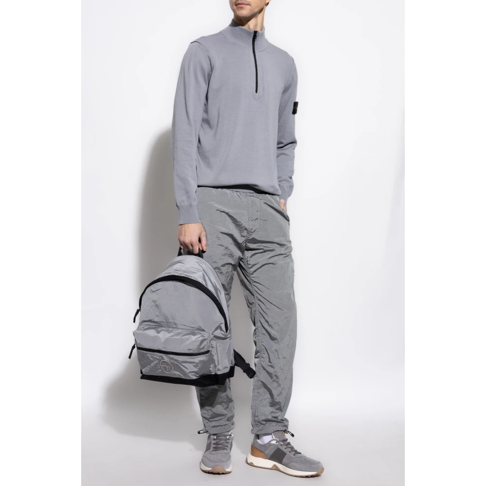 Stone Island Broek met logo Gray Heren