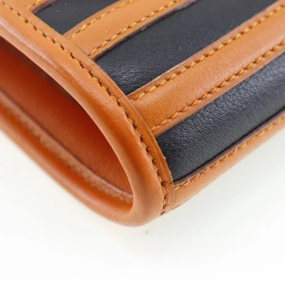Hermès Vintage Pre-owned Leather shoulder-bags Orange Dames