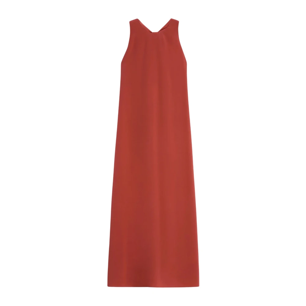 Aspesi Women's Orange Aragosta Long Crepe De Chine Silk Dress - Midi Dresses - S - Dresses