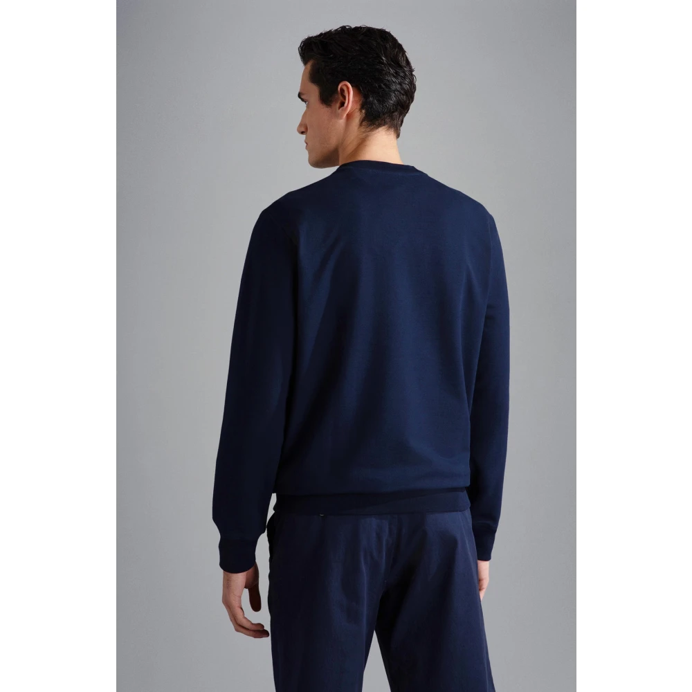 PAUL & SHARK Navy Sweatshirt met Regular Fit Blue Heren