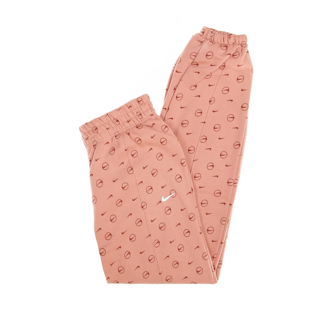 Nike Geprinte Fleece Trainingsbroek Pink Dames