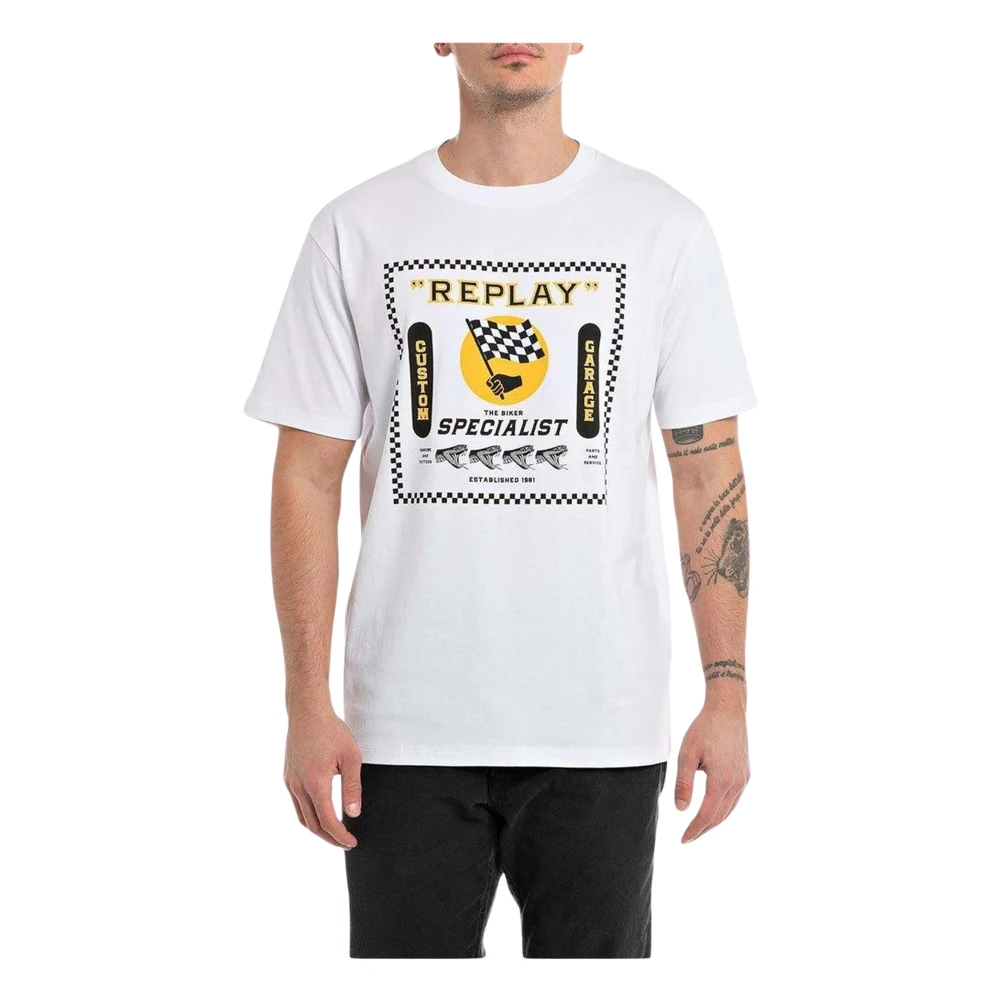 Replay T-shirt White Heren