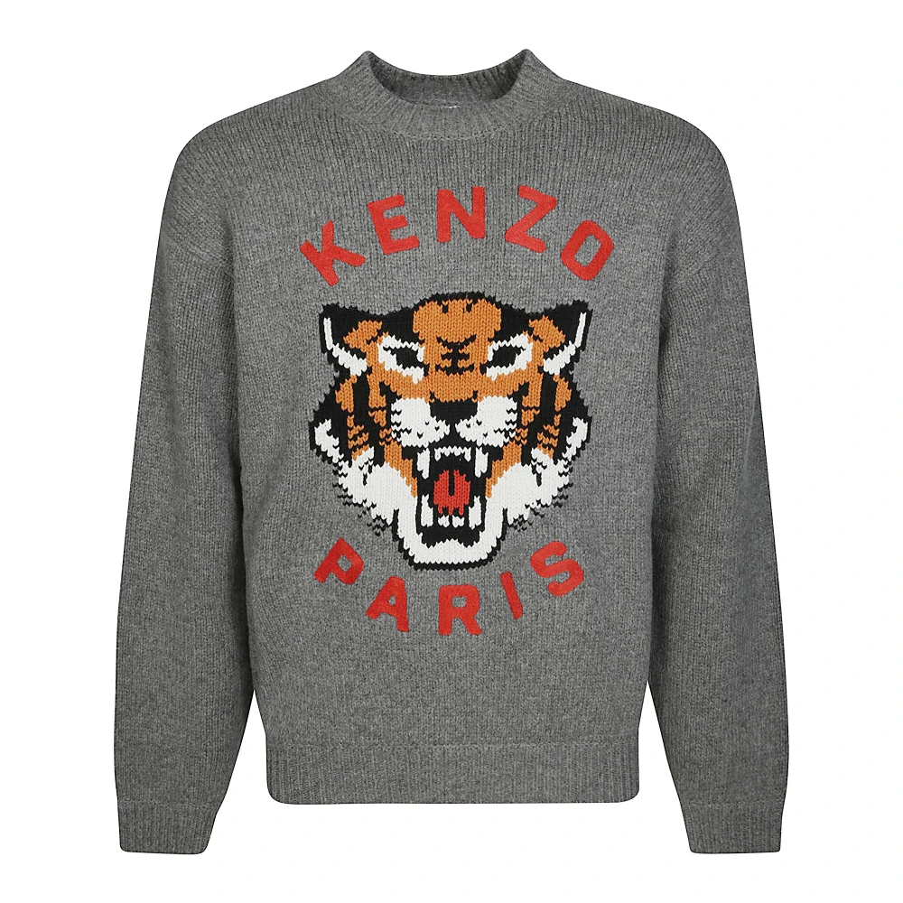 Kenzo Tiger Crewneck Tröja Gray, Herr