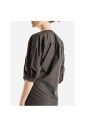 robe-en-coton-marron-torsadee