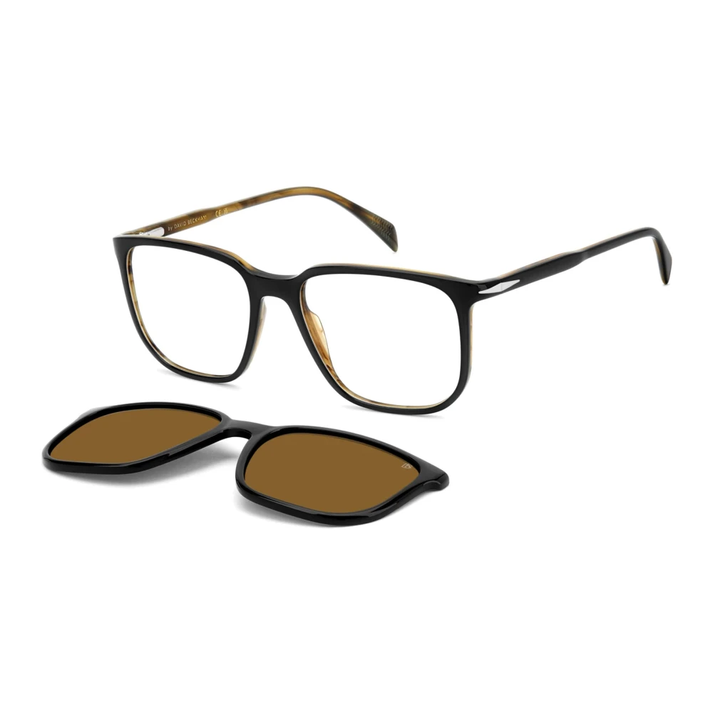 Eyewear By David Beckham Men's Black Squared Sunglasses